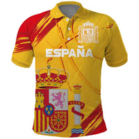 Custom Basketball Fan Jersey Spanish Polo Shirt Royal Seal of España - Wonder Print Shop
