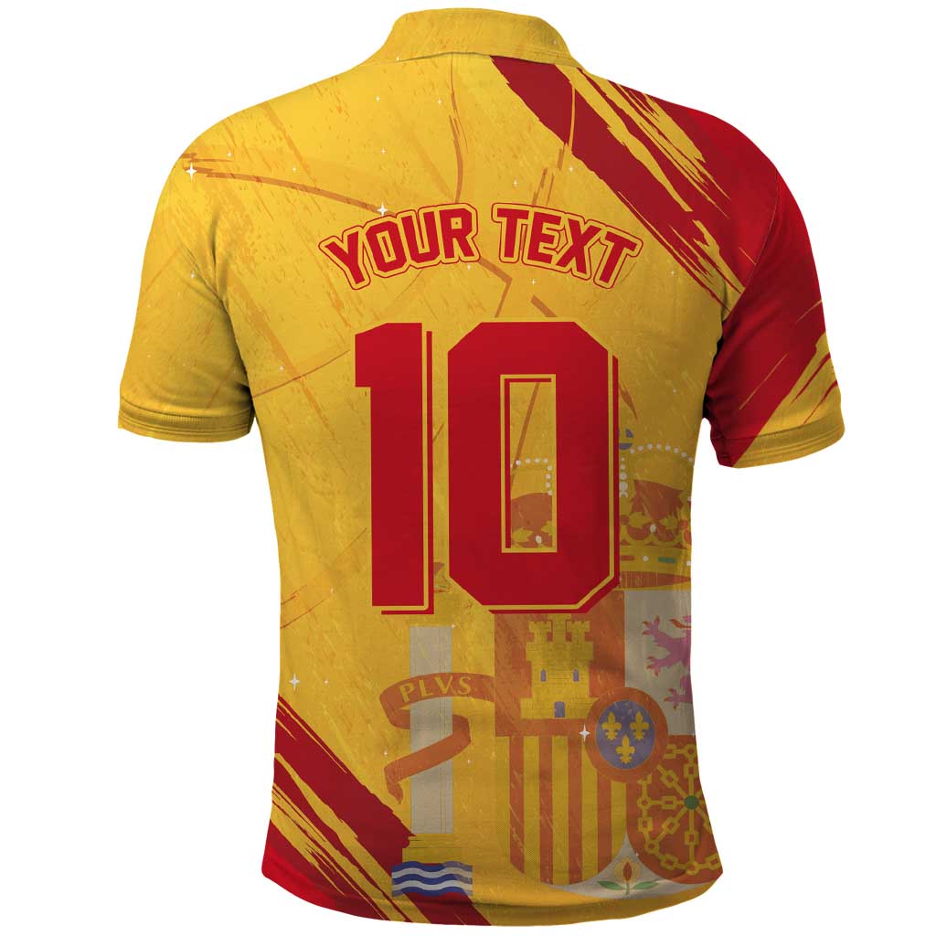Custom Basketball Fan Jersey Spanish Polo Shirt Royal Seal of España - Wonder Print Shop