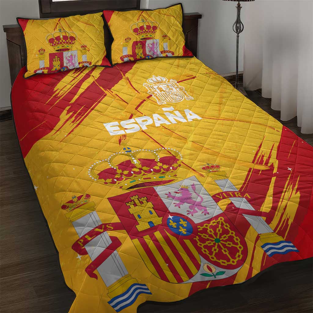 Basketball Fan Jersey Spanish Quilt Bed Set Royal Seal of España - Wonder Print Shop