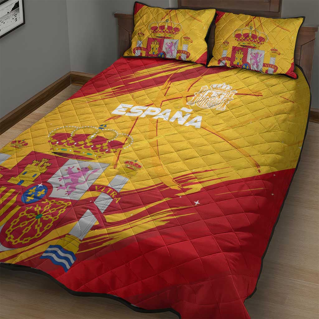 Basketball Fan Jersey Spanish Quilt Bed Set Royal Seal of España - Wonder Print Shop