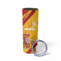 Custom Basketball Fan Jersey Spanish Skinny Tumbler Royal Seal of España - Wonder Print Shop