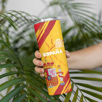 Custom Basketball Fan Jersey Spanish Skinny Tumbler Royal Seal of España - Wonder Print Shop