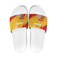 Basketball Fan Jersey Spanish Slide Sandals Royal Seal of España - Wonder Print Shop