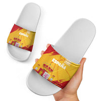 Basketball Fan Jersey Spanish Slide Sandals Royal Seal of España - Wonder Print Shop