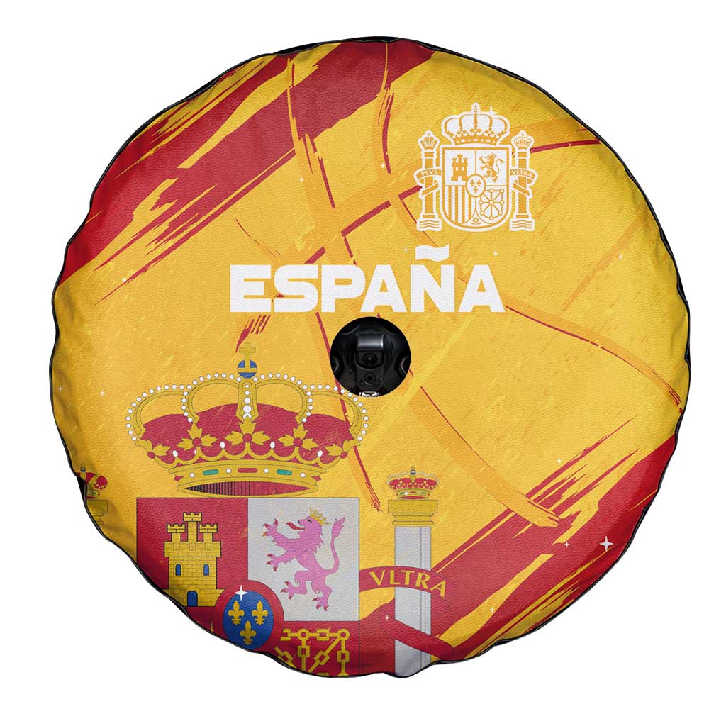 Basketball Fan Jersey Spanish Spare Tire Cover Royal Seal of España - Wonder Print Shop