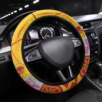 Basketball Fan Jersey Spanish Steering Wheel Cover Royal Seal of España - Wonder Print Shop