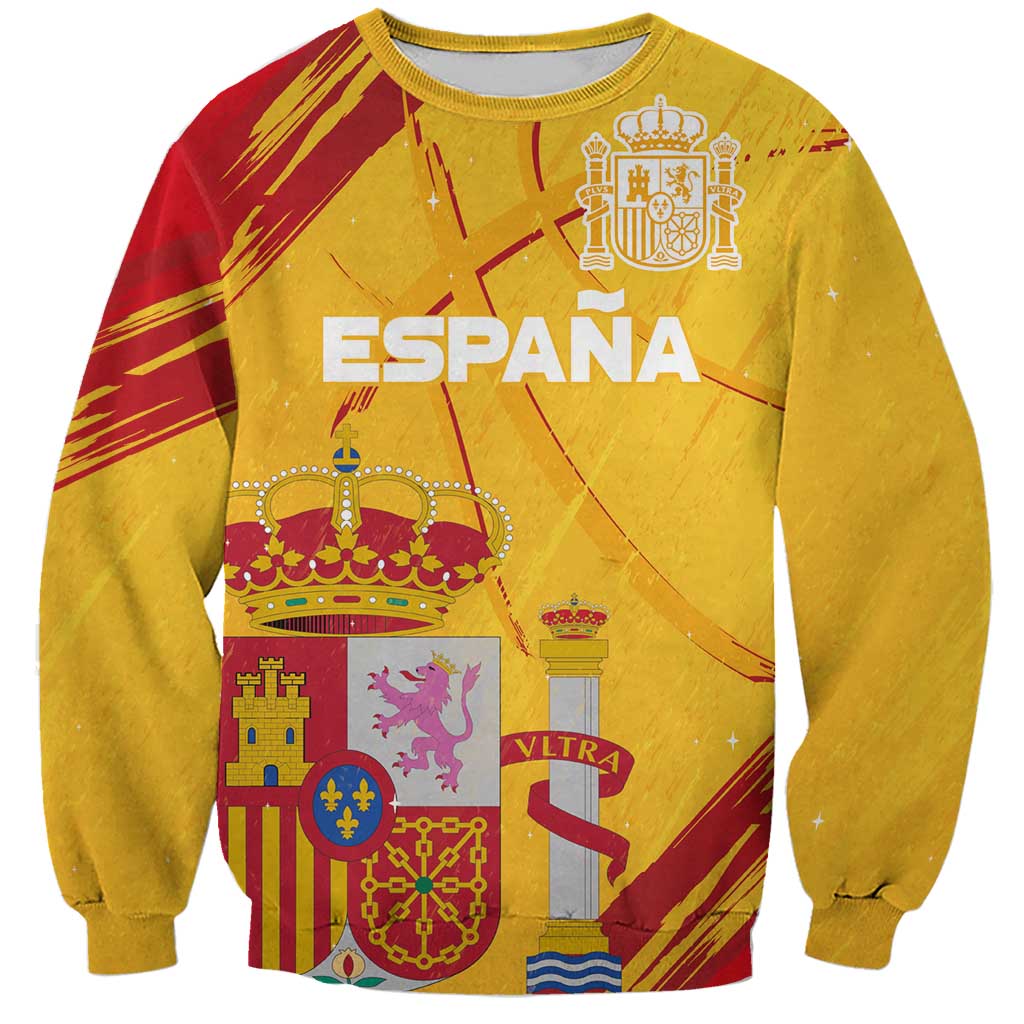 Custom Basketball Fan Jersey Spanish Sweatshirt Royal Seal of España - Wonder Print Shop
