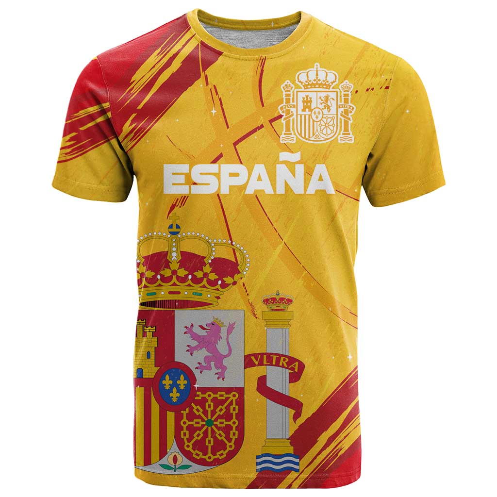 Custom Basketball Fan Jersey Spanish T Shirt Royal Seal of España - Wonder Print Shop