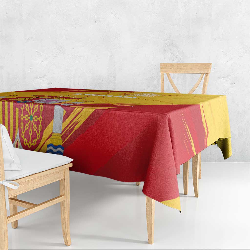 Basketball Fan Jersey Spanish Tablecloth Royal Seal of España - Wonder Print Shop