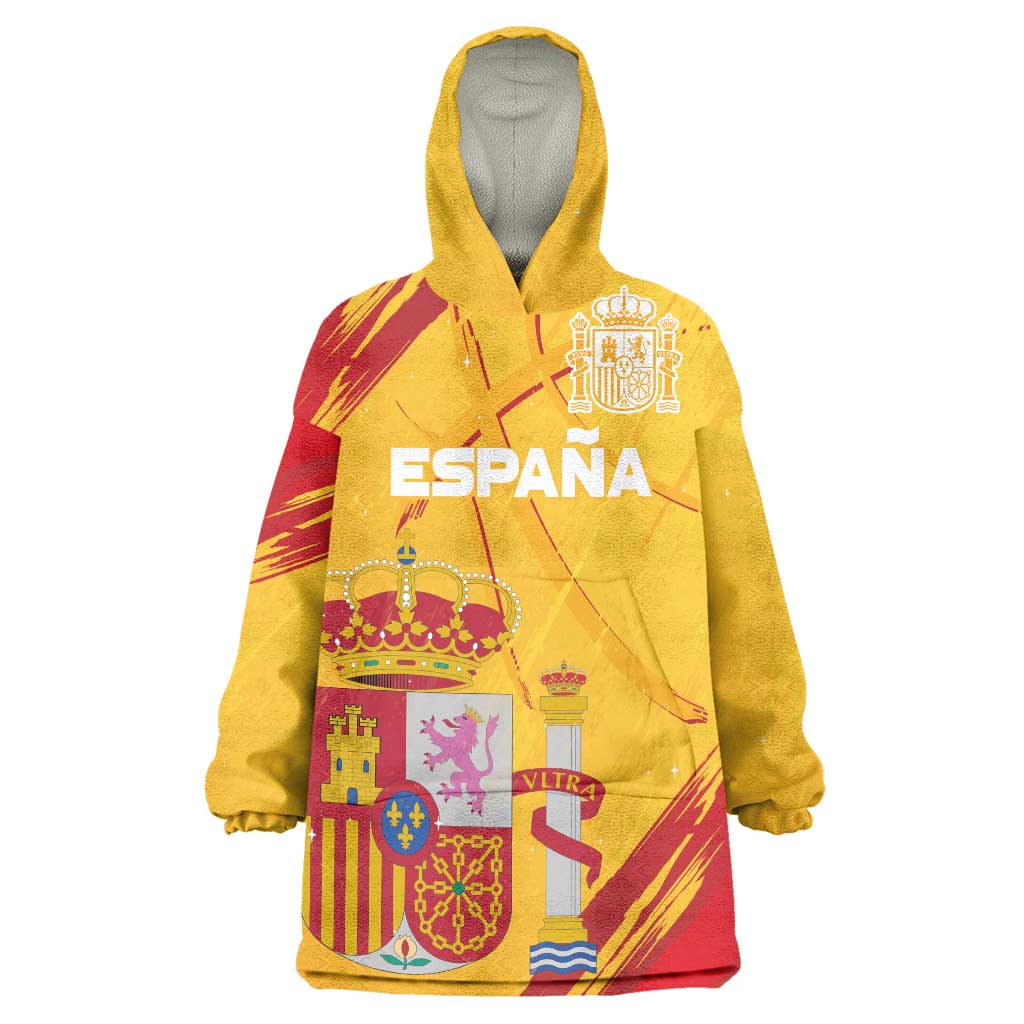 Custom Basketball Fan Jersey Spanish Wearable Blanket Hoodie Royal Seal of España - Wonder Print Shop