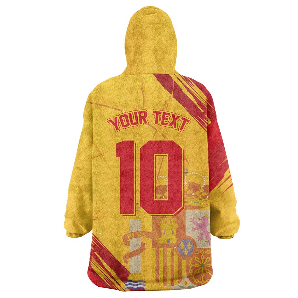 Custom Basketball Fan Jersey Spanish Wearable Blanket Hoodie Royal Seal of España - Wonder Print Shop