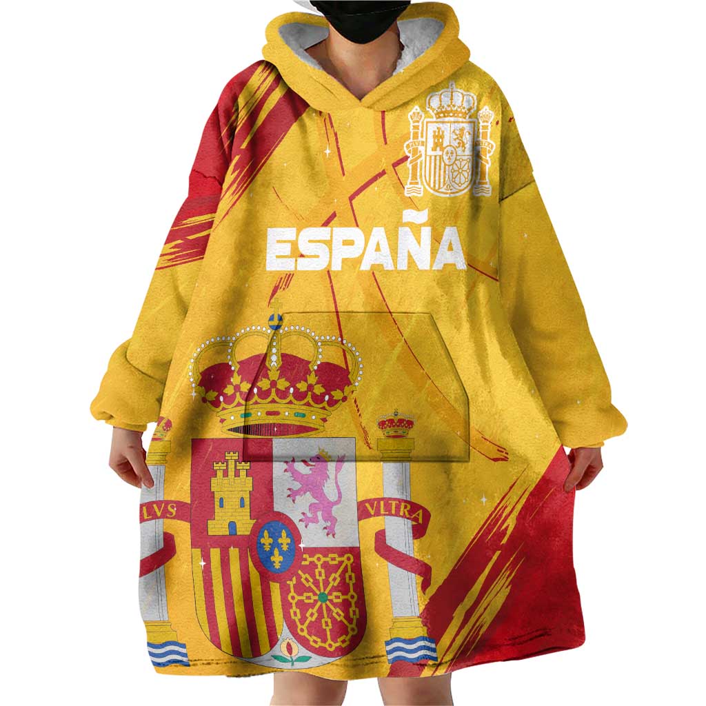 Custom Basketball Fan Jersey Spanish Wearable Blanket Hoodie Royal Seal of España - Wonder Print Shop