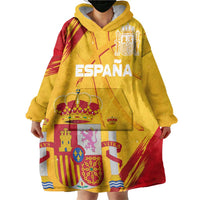 Custom Basketball Fan Jersey Spanish Wearable Blanket Hoodie Royal Seal of España - Wonder Print Shop