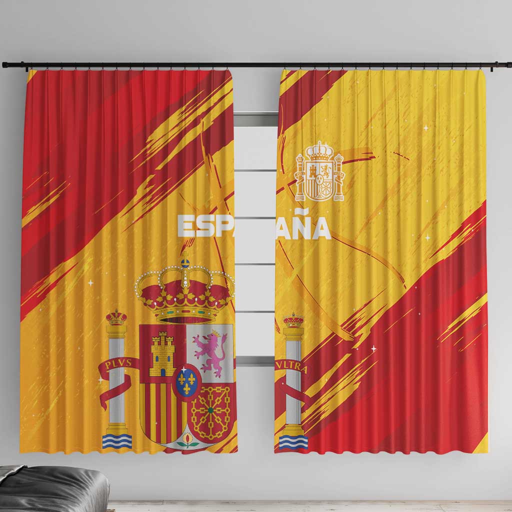 Basketball Fan Jersey Spanish Window Curtain Royal Seal of España - Wonder Print Shop