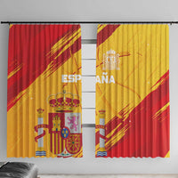 Basketball Fan Jersey Spanish Window Curtain Royal Seal of España - Wonder Print Shop