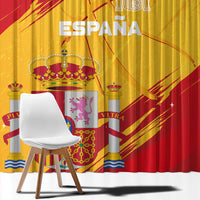 Basketball Fan Jersey Spanish Window Curtain Royal Seal of España - Wonder Print Shop