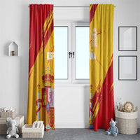Basketball Fan Jersey Spanish Window Curtain Royal Seal of España - Wonder Print Shop