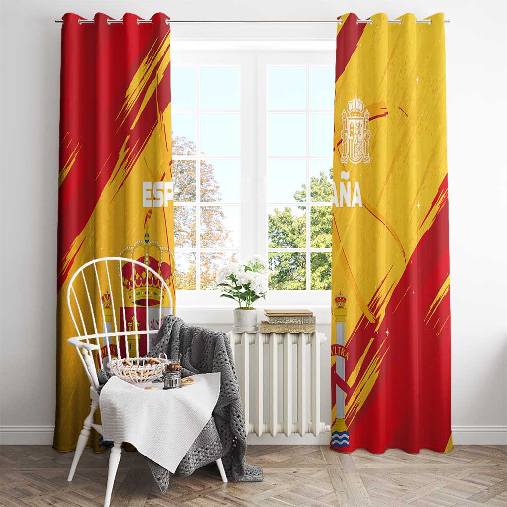 Basketball Fan Jersey Spanish Window Curtain Royal Seal of España - Wonder Print Shop