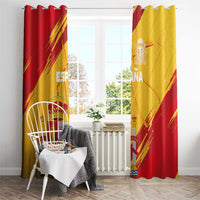 Basketball Fan Jersey Spanish Window Curtain Royal Seal of España - Wonder Print Shop