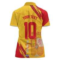 Custom Basketball Fan Jersey Spanish Women Polo Shirt Royal Seal of España - Wonder Print Shop