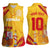 Custom Basketball Fan Jersey Spanish Women Sleeveless Polo Shirt Royal Seal of España - Wonder Print Shop