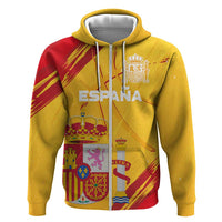 Custom Basketball Fan Jersey Spanish Zip Hoodie Royal Seal of España - Wonder Print Shop