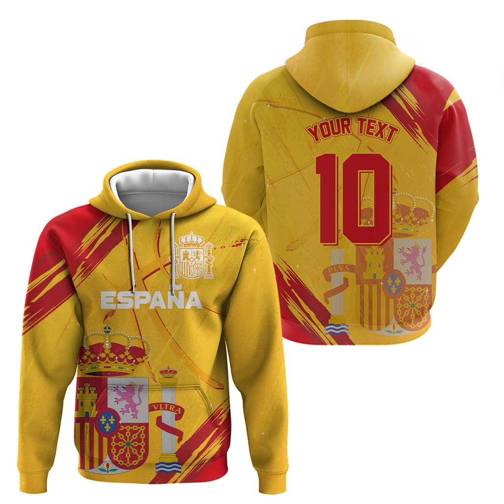 Custom Basketball Fan Jersey Spanish Zip Hoodie Royal Seal of España - Wonder Print Shop