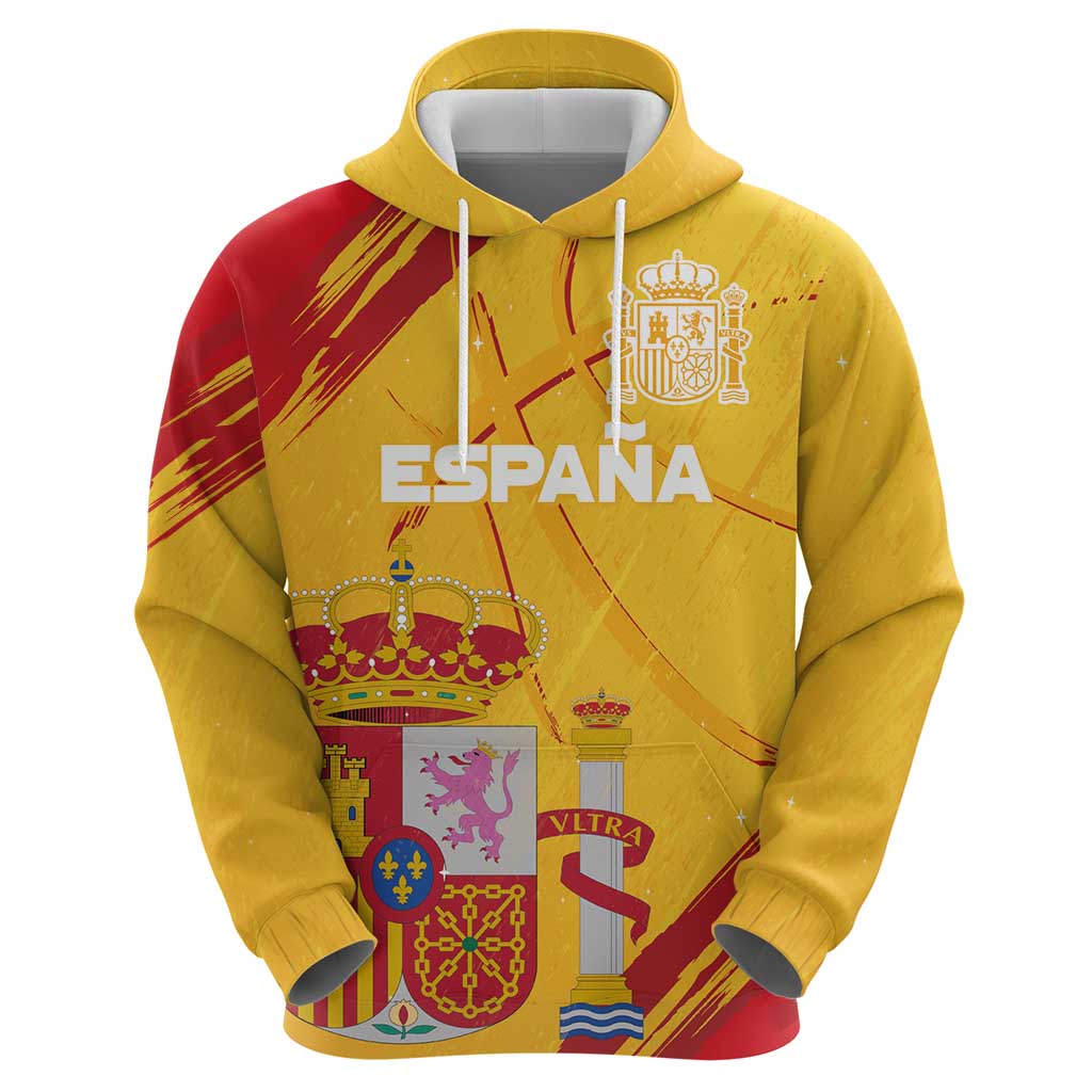 Custom Basketball Fan Jersey Spanish Zip Hoodie Royal Seal of España - Wonder Print Shop