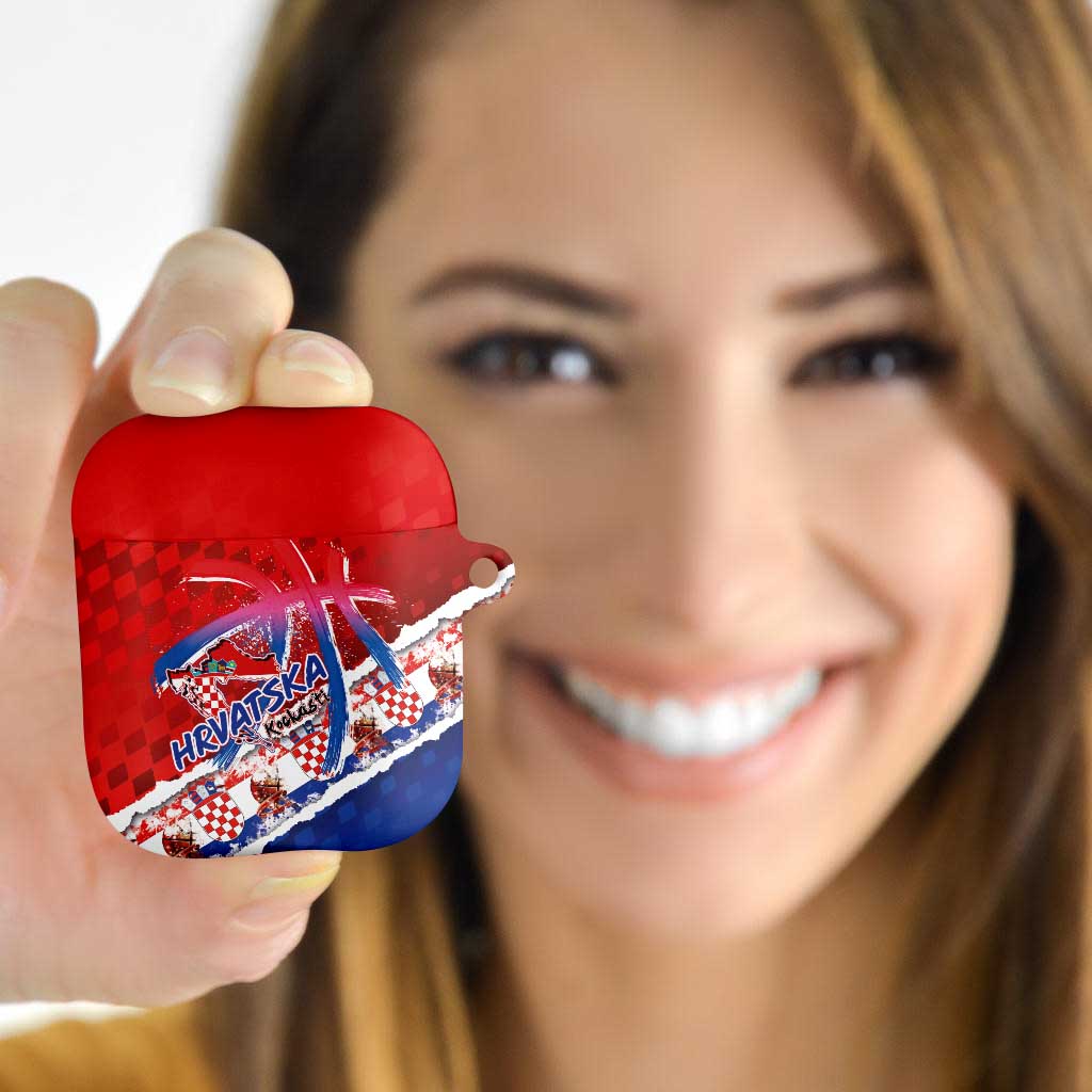 Basketball Fan Jersey Croatian AirPods Case Hrvatska-The Chequered Ones - Wonder Print Shop