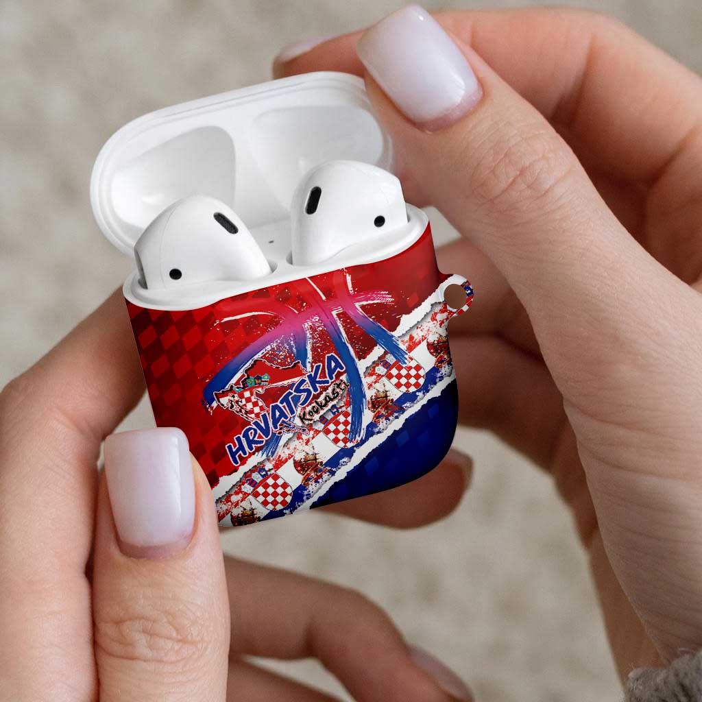 Basketball Fan Jersey Croatian AirPods Case Hrvatska-The Chequered Ones - Wonder Print Shop