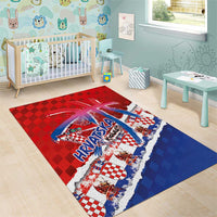 Basketball Fan Jersey Croatian Area Rug Hrvatska-The Chequered Ones - Wonder Print Shop