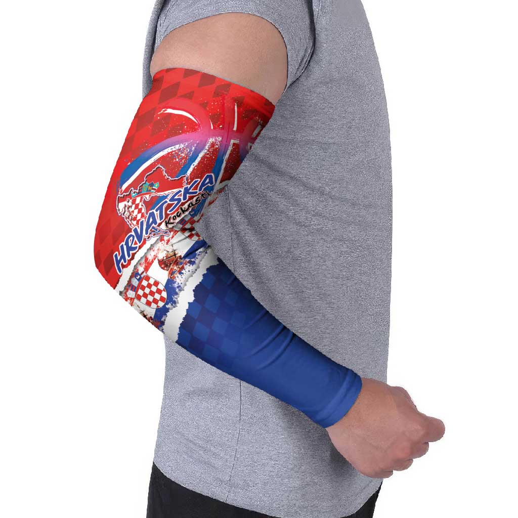 Basketball Fan Jersey Croatian Arm Sleeves Hrvatska-The Chequered Ones - Wonder Print Shop