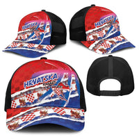 Basketball Fan Jersey Croatian Baseball Net Cap Hrvatska-The Chequered Ones - Wonder Print Shop