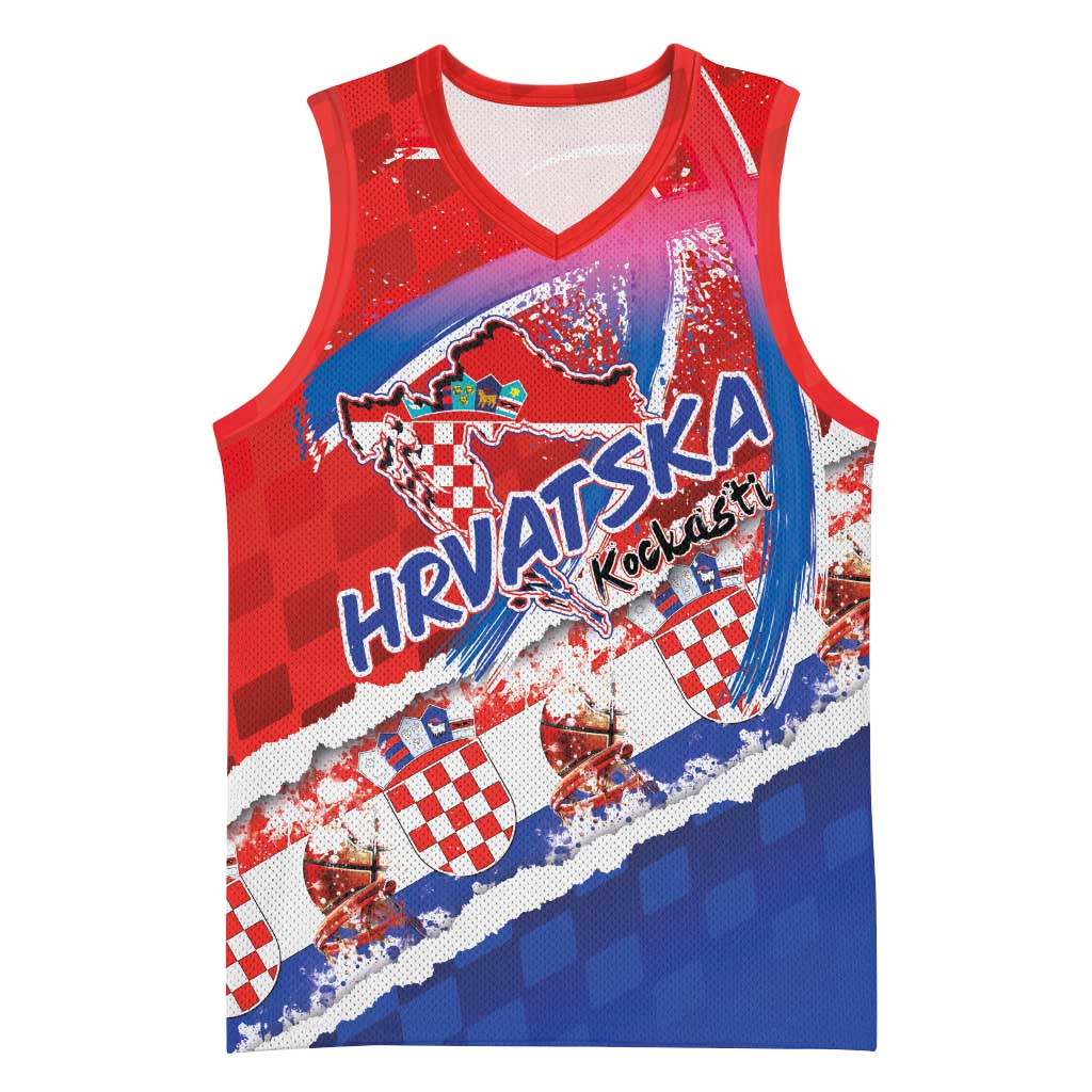 Basketball Fan Jersey Croatian Basketball Jersey Hrvatska-The Chequered Ones - Wonder Print Shop