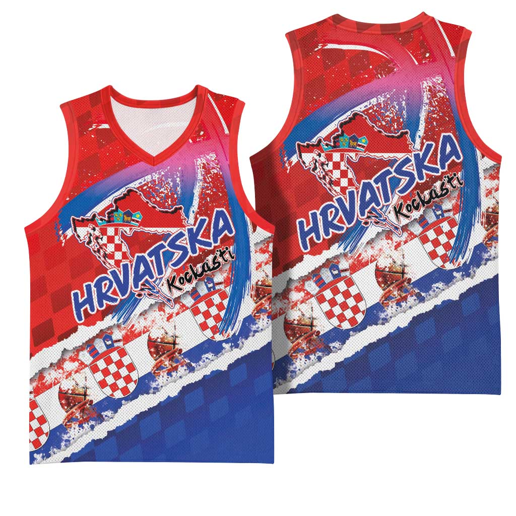 Basketball Fan Jersey Croatian Basketball Jersey Hrvatska-The Chequered Ones - Wonder Print Shop