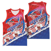 Basketball Fan Jersey Croatian Basketball Jersey Hrvatska-The Chequered Ones - Wonder Print Shop