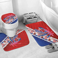 Basketball Fan Jersey Croatian Bathroom Set Hrvatska-The Chequered Ones - Wonder Print Shop