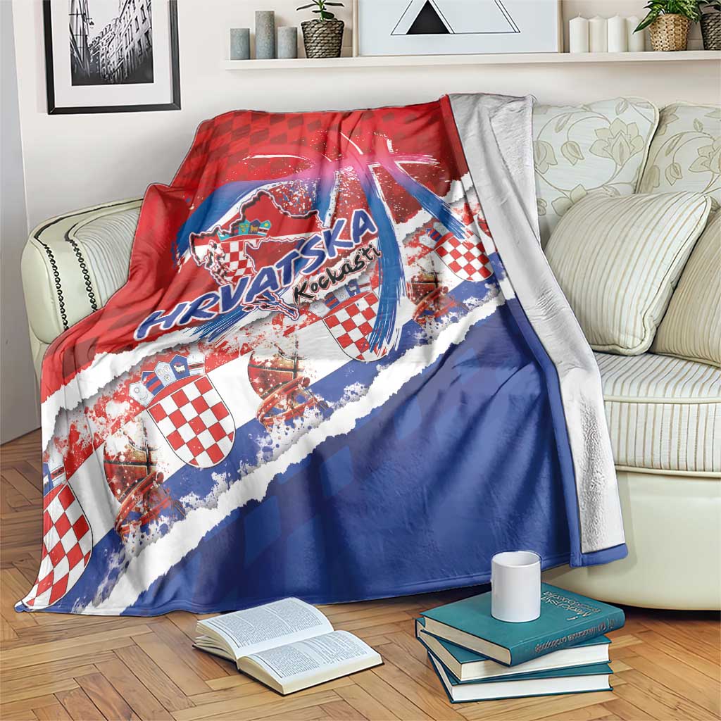 Basketball Fan Jersey Croatian Blanket Hrvatska-The Chequered Ones - Wonder Print Shop