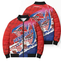 Basketball Fan Jersey Croatian Bomber Puffer Jacket Hrvatska-The Chequered Ones - Wonder Print Shop