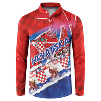 Basketball Fan Jersey Croatian Button Sweatshirt Hrvatska-The Chequered Ones - Wonder Print Shop