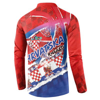 Basketball Fan Jersey Croatian Button Sweatshirt Hrvatska-The Chequered Ones - Wonder Print Shop