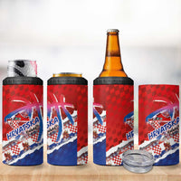 Basketball Fan Jersey Croatian 4 in 1 Can Cooler Tumbler Hrvatska-The Chequered Ones - Wonder Print Shop
