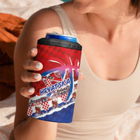 Basketball Fan Jersey Croatian 4 in 1 Can Cooler Tumbler Hrvatska-The Chequered Ones - Wonder Print Shop