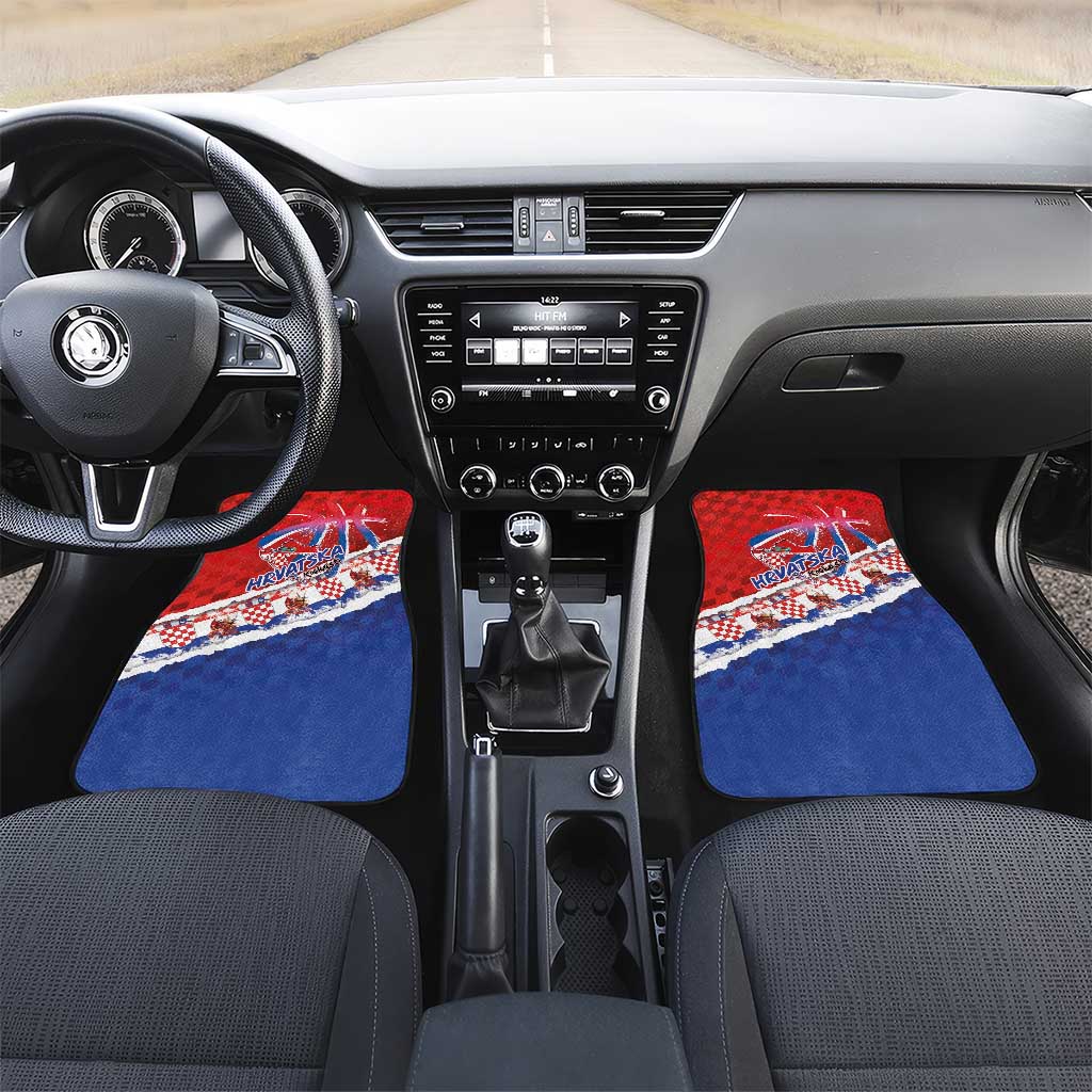 Basketball Fan Jersey Croatian Car Mats Hrvatska-The Chequered Ones - Wonder Print Shop