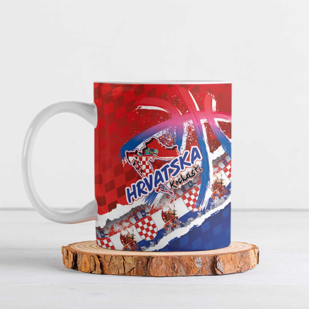 Basketball Fan Jersey Croatian Ceramic Mug Hrvatska-The Chequered Ones - Wonder Print Shop