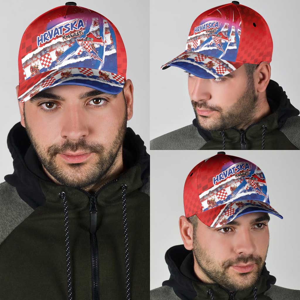 Basketball Fan Jersey Croatian Classic Cap Hrvatska-The Chequered Ones - Wonder Print Shop