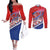 Basketball Fan Jersey Croatian Couples Matching Off The Shoulder Long Sleeve Dress and Long Sleeve Button Shirt Hrvatska-The Chequered Ones - Wonder Print Shop