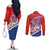 Basketball Fan Jersey Croatian Couples Matching Off The Shoulder Long Sleeve Dress and Long Sleeve Button Shirt Hrvatska-The Chequered Ones - Wonder Print Shop