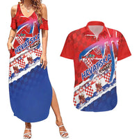 Basketball Fan Jersey Croatian Couples Matching Summer Maxi Dress and Hawaiian Shirt Hrvatska-The Chequered Ones - Wonder Print Shop