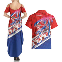 Basketball Fan Jersey Croatian Couples Matching Summer Maxi Dress and Hawaiian Shirt Hrvatska-The Chequered Ones - Wonder Print Shop